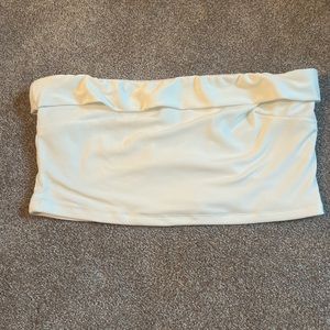 Princess Polly white tube top, crop top